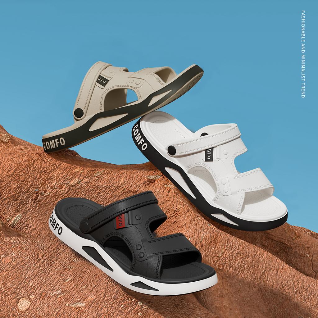 Summer Men Sandals Flat Soft Beach Sandals Fashion Comfortable Non-slip Sandals Lightweight Casual Men Sandals