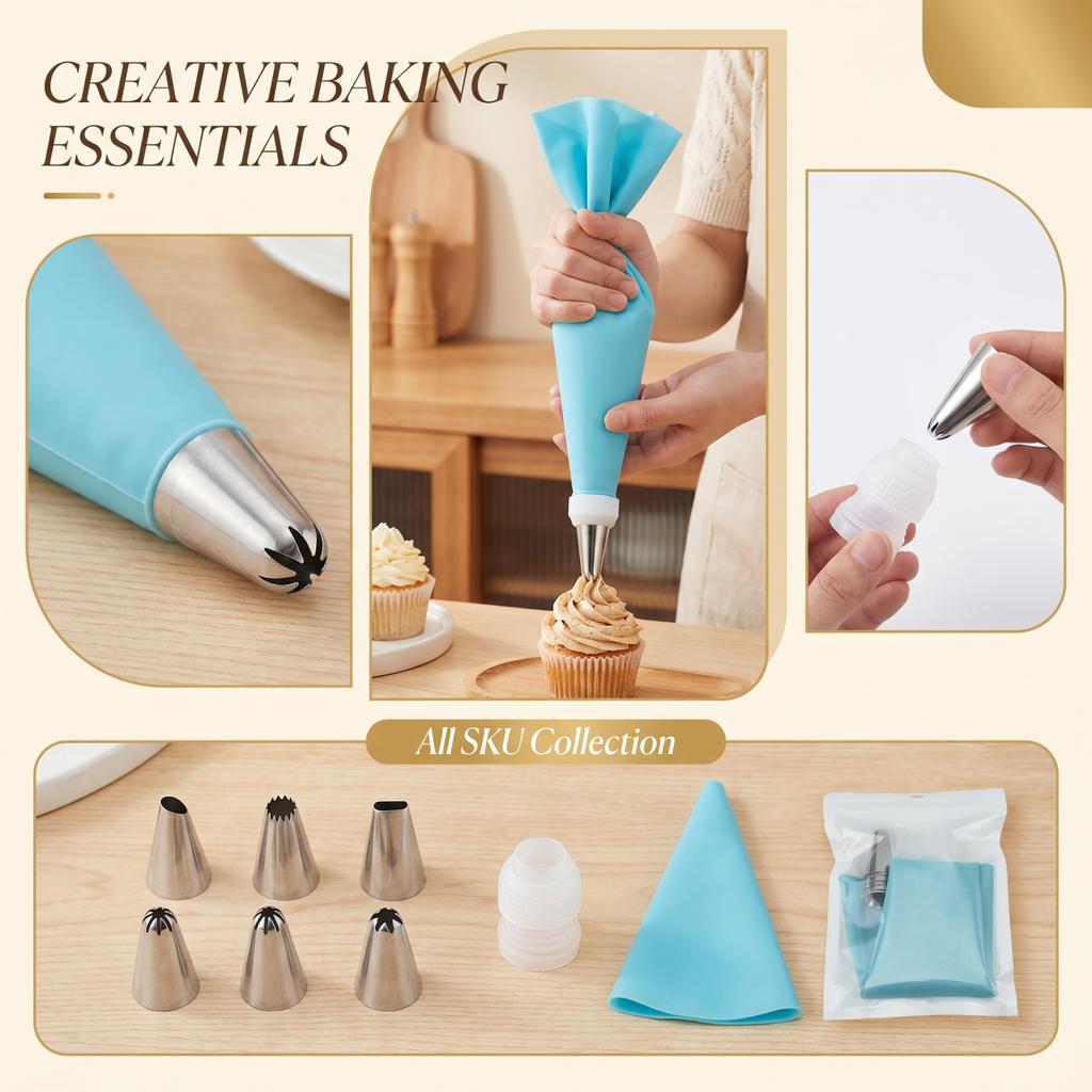 Piping Bags and Tips Set for and Frosting
