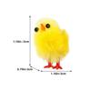 OSALADI 10 штук Мини плюшевые пасхальные цыплята, Маленькие пластиковые мягкие цыплята, Флокированные игрушки-цыплята для поделок, Пасхальные украшения-цыплята, Сувенир для вечеринки