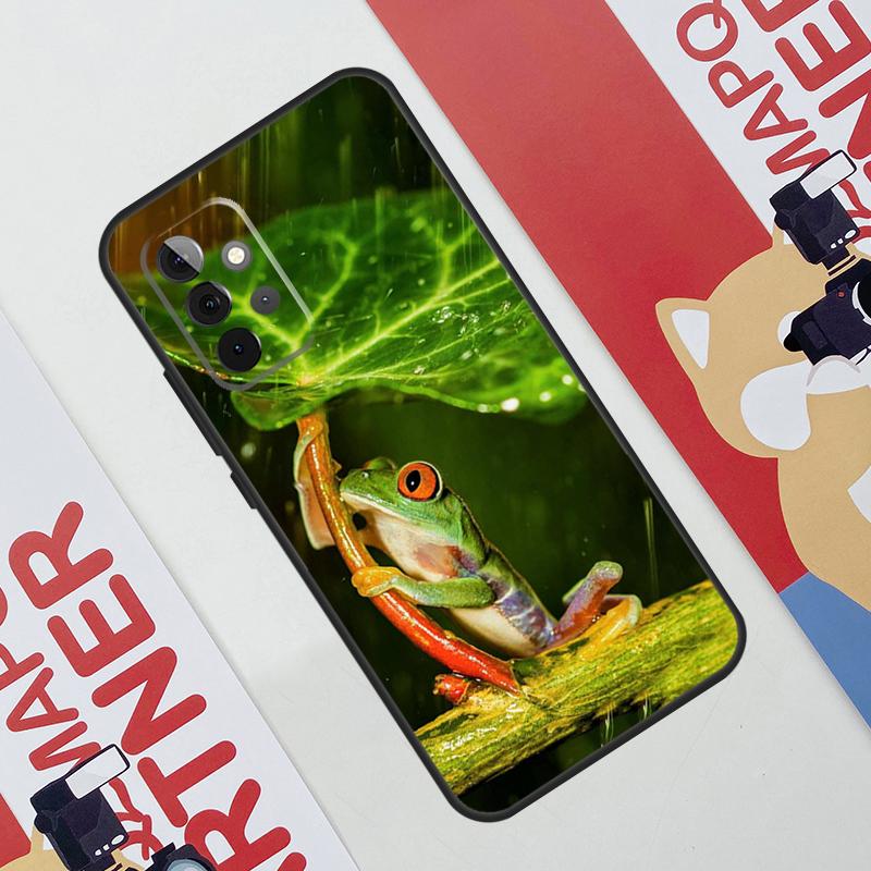 Чехол Green Frog Wildlife для Samsung Galaxy A54 A34 A24 A14 A73 A53 A33 A23 A13 A52 A32 A22 A12 A51 A71