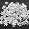 50pcs Vintage White Wooden Snowflakes - Perfect for Christmas & Holiday Decor, Home, Office.