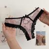 Sexy Panties Lace Briefs Women Low-Rise Bikini Knickers Hallow Out T Panties Female Breathable Underpants