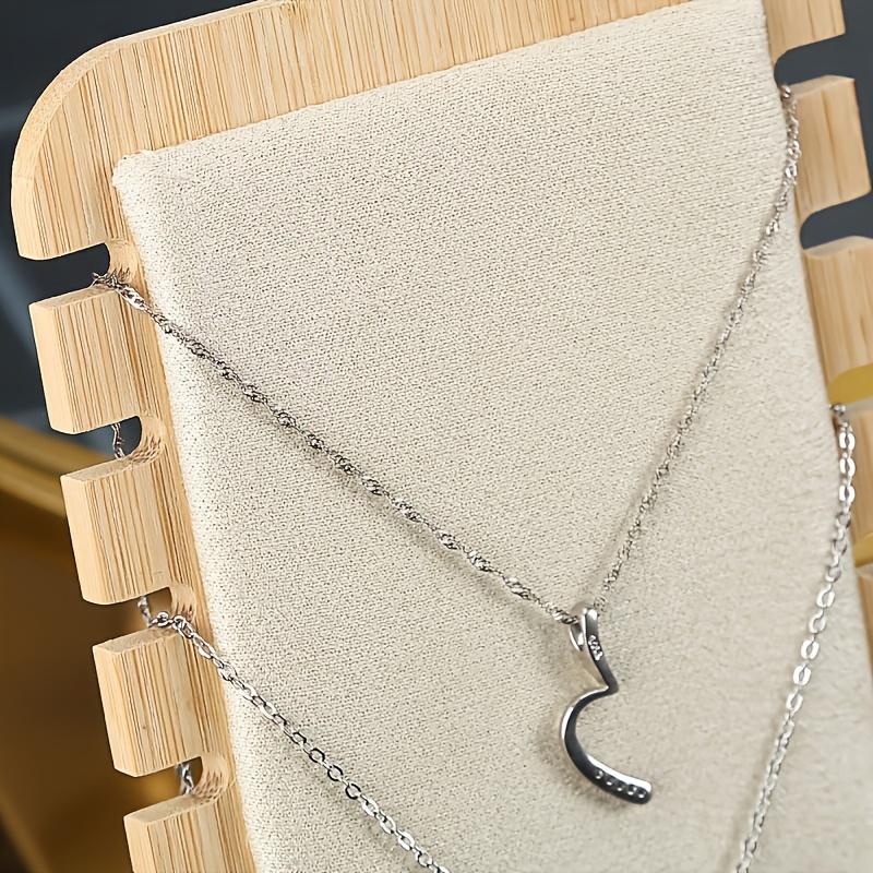 1 шт. Держатель для ожерелий Экологичный Органайзер для украшений Минималистичная Деревянная Подставка для демонстрации ювелирных изделий Прочная 10x10x27см