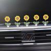 Shaking Head Sunflower Car Decoration Adhesive Yellow Flower Doll Gift Car Decoration Toy Ornament Figurine S7N9