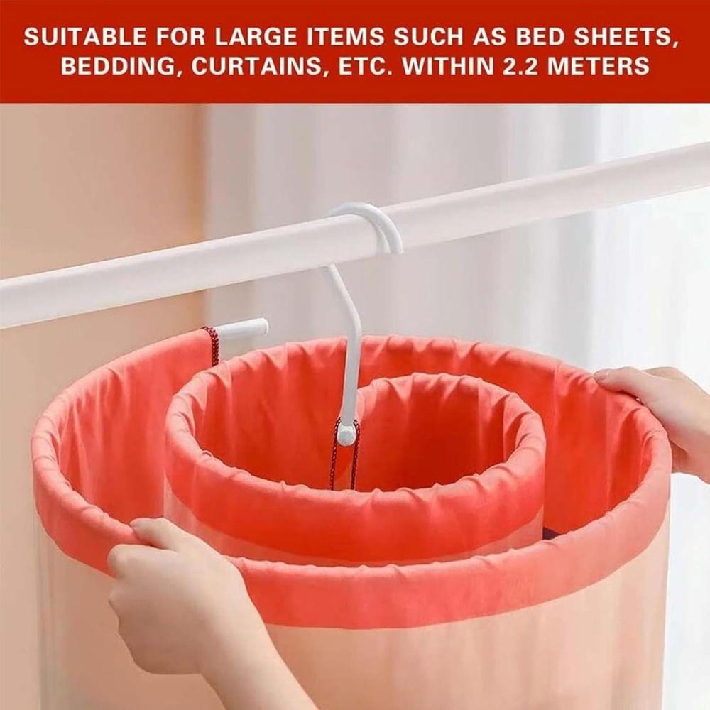 New Stainless Steel Spiral Clothes Rack Space Saving 360° Spiral Spiral Sheet Hanger Anti-slip Silver Color Quilt Blanket Hanger