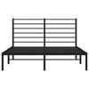 Metal Bed Frame with Headboard Black 120 x 200 cm