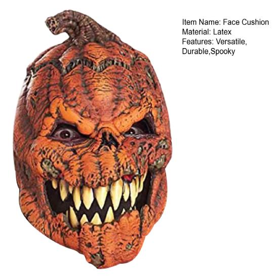 Подушка в виде тыквы на Хэллоуин, реалистичный латексный жуткий головной убор для жутко веселых празднований, сувениров для вечеринок, мероприятий по косплею