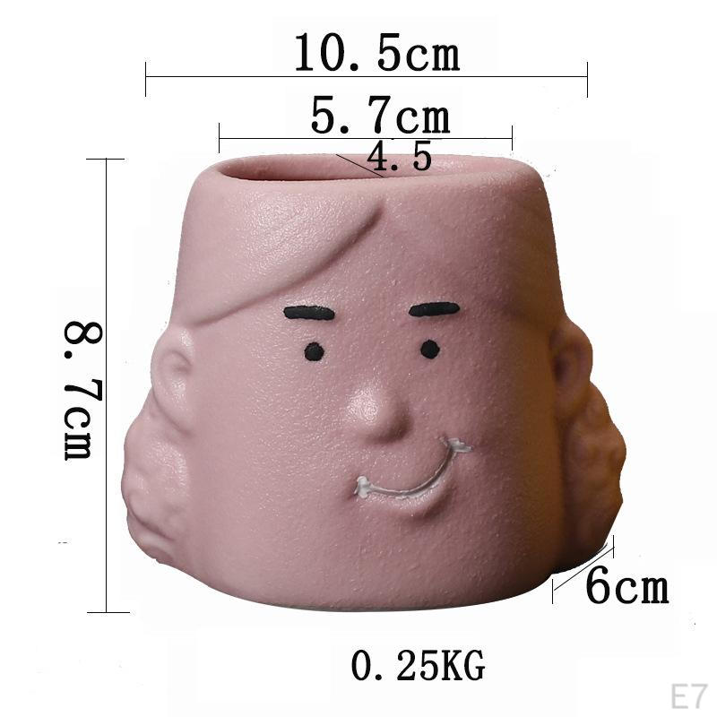 Керамический цветочный горшок, забавный мультяшный цветочный горшок, современное милое кашпо для балкона