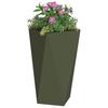 Plant Pot Set 2 pcs Olive Green 40 x 40 x 75 cm Steel