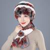 Fur Hat Female Winter Rex Rabbit Hair Middle Old Lady Warm Grandma Hat Mother Hat Old Man Hat Hair Scarf