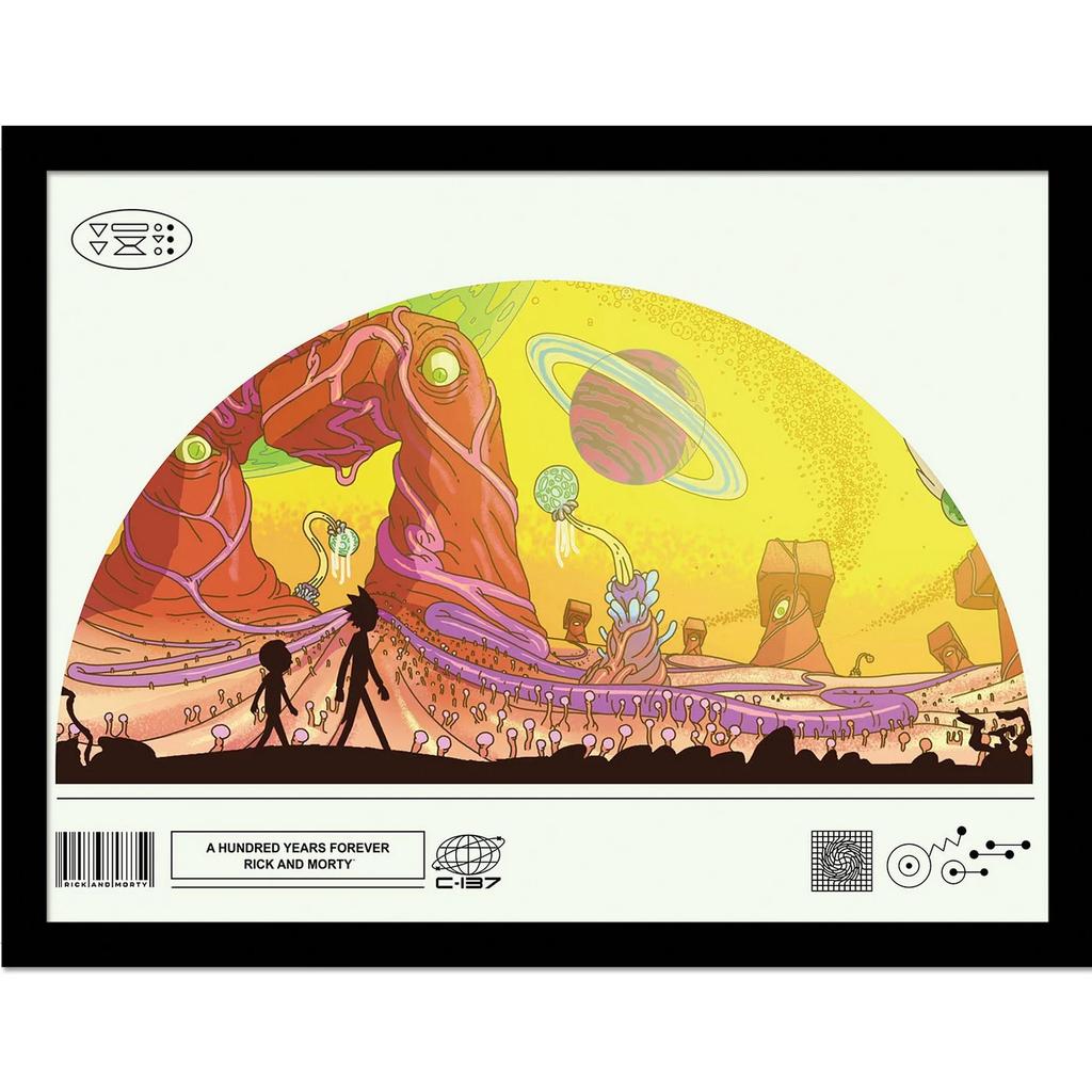 Rick And Morty Classrickal Hundred Years Framed Poster