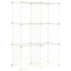 Basic Storage Shelf, 6 Cubes, Wire, White, 37cm X 114cm X 77cm
