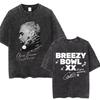 Рэпер Крис Браун Breezy Bowl XX Тур Винтажные стираные футболки Мужские Женские Хип-Хоп Модные Футболки Мужская Хлопок Ретро Футболка