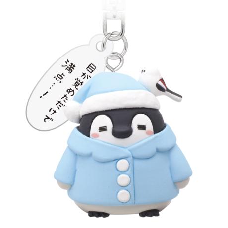 Apanese Genuine Positive Energy Penguin Illustrator Works Vitality Slogan Warm Heart Lines Gacha Figure Toys