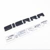 1 Pcs Black / Silver 3D Sierra Badge Nameplate Letter Door Rear Tailgate Emblem Decal Car Sticker for Sierra 1500 2500HD 3500 HD