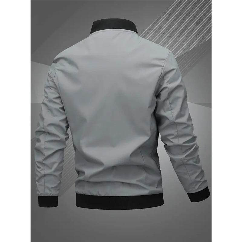 Весенне-осенняя куртка мужская куртка стоячий воротник вышивка бейсбольная одежда
