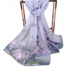 Big Size Long Chiffon Scarf Flower Print Muslim Headband Fashion Shawl Silk  Women