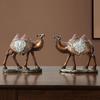 2 Camel Resin Figurines, Funny Animal Decorative Sculpture, Desktop Decor for Party, Shelf,