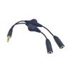 Headset Adapter Headphone Mic Y Splitter Cable 3.5mm Audio Male To 2 Female For Earphone Adapter Splitter With Volume Controls
