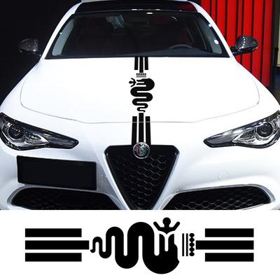 Виниловые наклейки на капот автомобиля для Alfa Romeo 159 Giulietta Giulia 147 156 Mito Stelvio GT Sportiva, аксессуары для автотюнинга