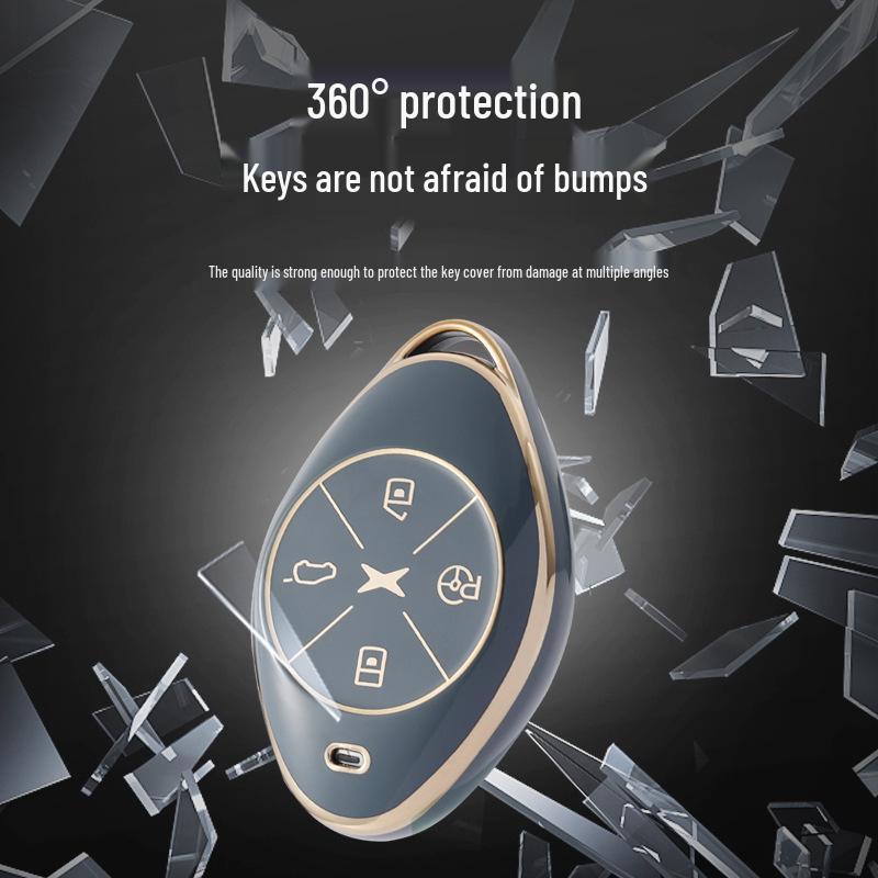 Золотой чехол для ключа из ТПУ Xpeng P7 для G3/G3i/520i Smart Edition Remote