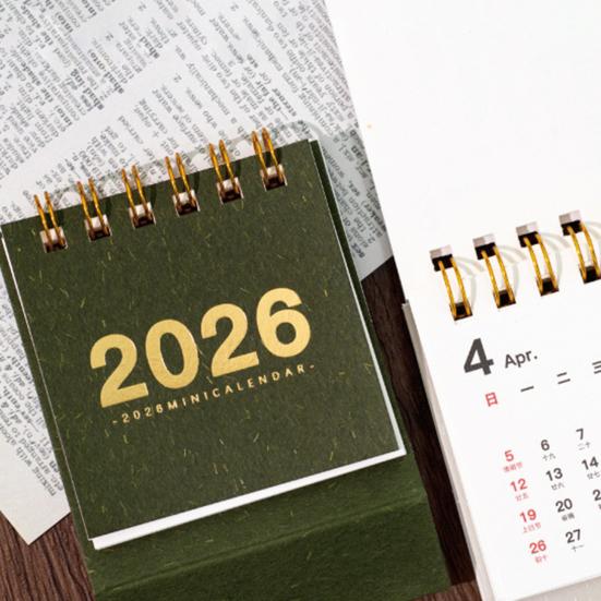 Мини настольный календарь 2026 Настольный перекидной маленький настольный календарь Янв. 2026 по дек. 2026 12