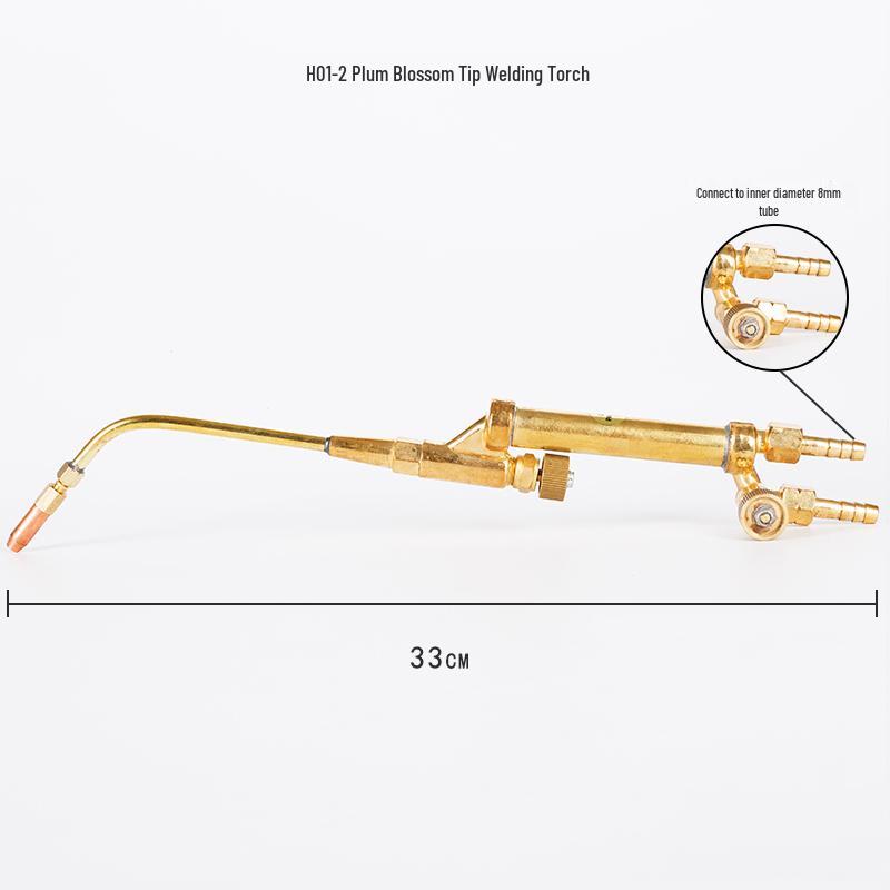 All-Copper H01-2 High-Temp Gas Welding Torch, 4L Propane/Acetylene/LPG/NG Portable Welding Accessory.