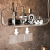 Space-Saving Acrylic Bathroom Organizer - Easy Install, No-Drill Wall Shelf for Toiletries, Cosmetics & Skincare