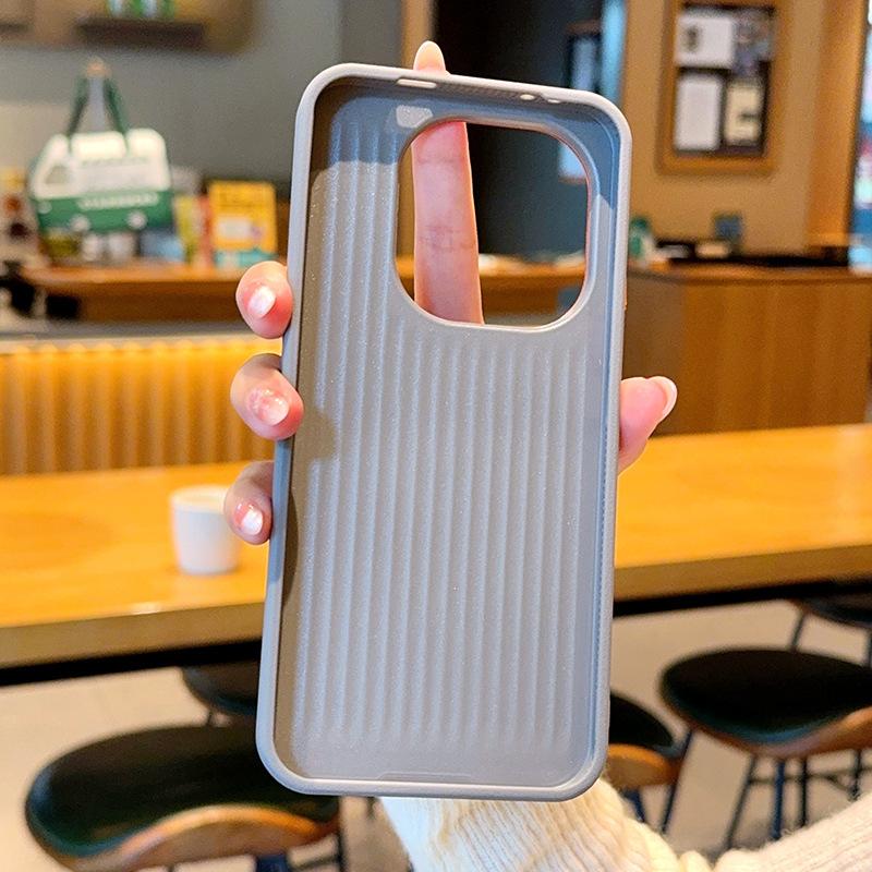 Double Line Pattern Auto Leather Phone Case for Vivo IQOO 15 Iqoo13 Magnetic Metal Lens Ring Wireless Charging Protective Cover