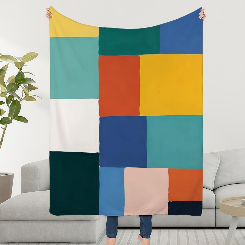 Blanket Throw Super Colorful Cosy Plush Living Room Plaid Sofa Couch Childish Birthday Gifts
