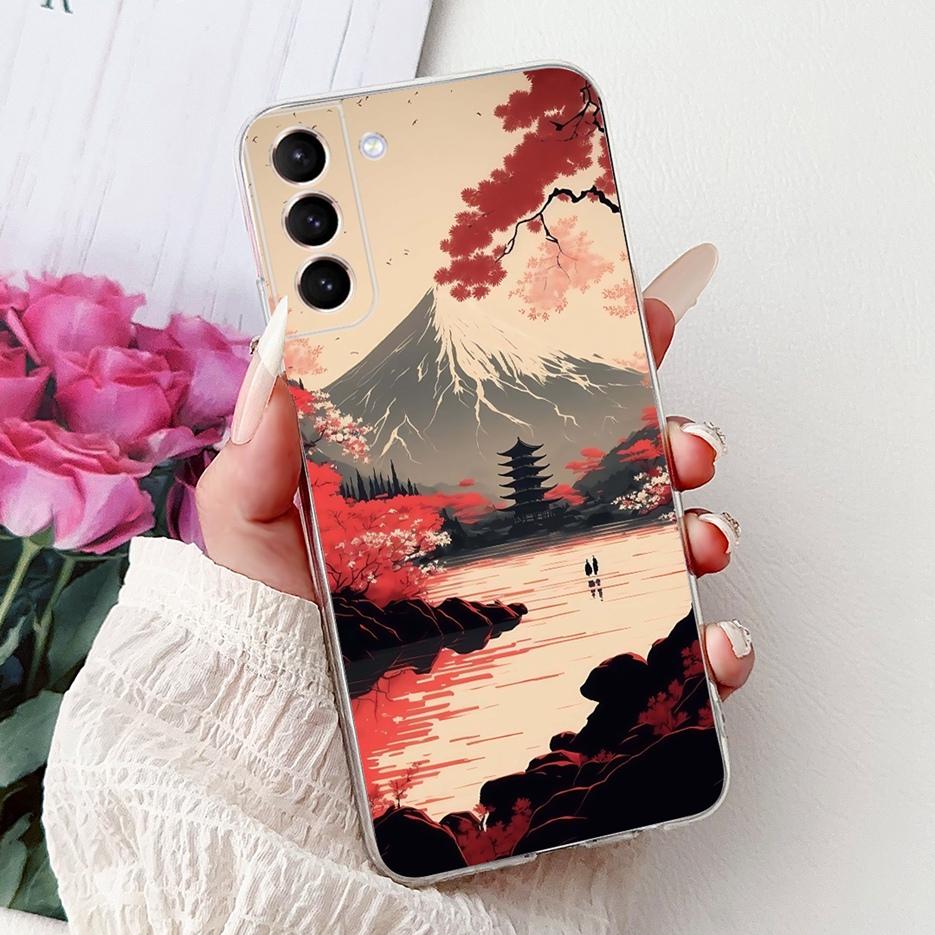 Чехол для Samsung Galaxy S21 FE S21 Plus, чехол с рисунком «Цветы», мягкий тонкий чехол для телефона, для Samsung S21 Ultra S 21 S21+