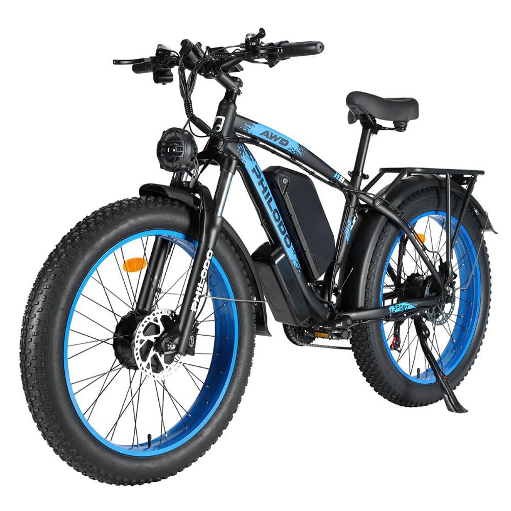 Electric bicycle PHILODO H8, 3000W motor, 48V 26Ah battery, top speed 56 km/h, cruising range 100km, 26x4.0 inch tires