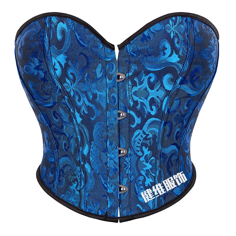 Винтажный корсетный кроп-топ «Рыбий скелет»: Кулиска, Утягивающая талия, Контроль живота, Без спины, Короткий боди-корсет с 4 крючками.