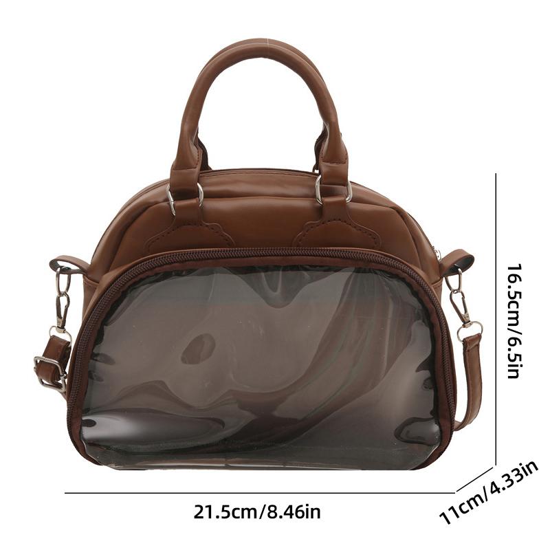 2025 Новая прозрачная сумка Joker, большая вместимость, водонепроницаемая, повседневная сумка через плечо, японская милая двухмерная сумка-мессенджер