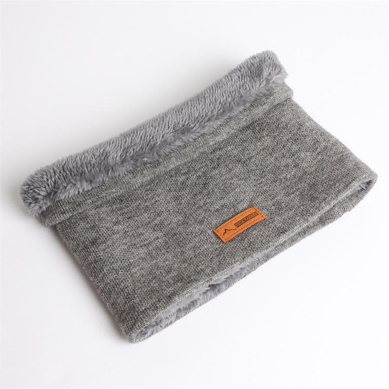 Вязаный шарф унисекс: Уютная, однотонная, всесезонная теплая шапка-ушанка