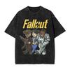 Washed T-Shirt Join Vault Fallouts Tec Hip Hop Washed Black T-Shirt