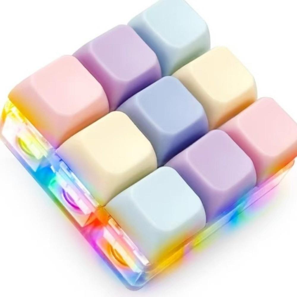 Расслабляющий DIY Клавиатура Фиджет Брелок Кейкап Снятие Стресса Колпачок Клавиатуры 2/4/9 Клавиш Клавиши Кнопка Кликер Игрушка Взрослый