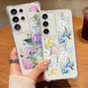 Для Samsung S25 S24 FE S23 Ultra S22 A56 A36 A16 A55 A35 A15 чехол-корпус модный цветочный принт мягкий силиконовый прозрачный ударопрочный тонкий чехол для телефона