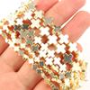 4/6/8mm Light Gold Plated Cross Shape Hematite Natural Stone Loose Spacer Beads For Jewelry Making Diy Bracelets Necklace