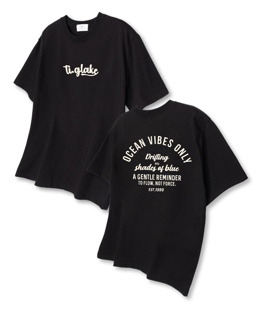 TI.GLAKE Ocean Vibe Oversized Short Sleeve T-Shirt Black