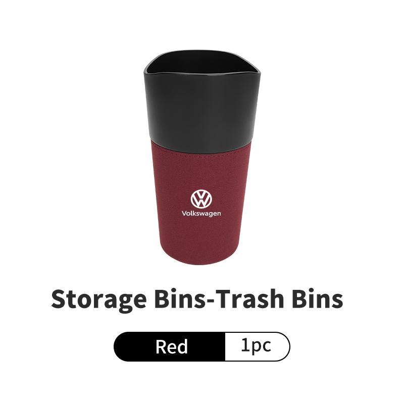 Emblems For Volkswagen VW Car Cup Shaped Trash Can Tumbled Fur Auto Storage Container Golf 4 5 6 7 Polo Jetta Sagitar Magotan Pa zf6