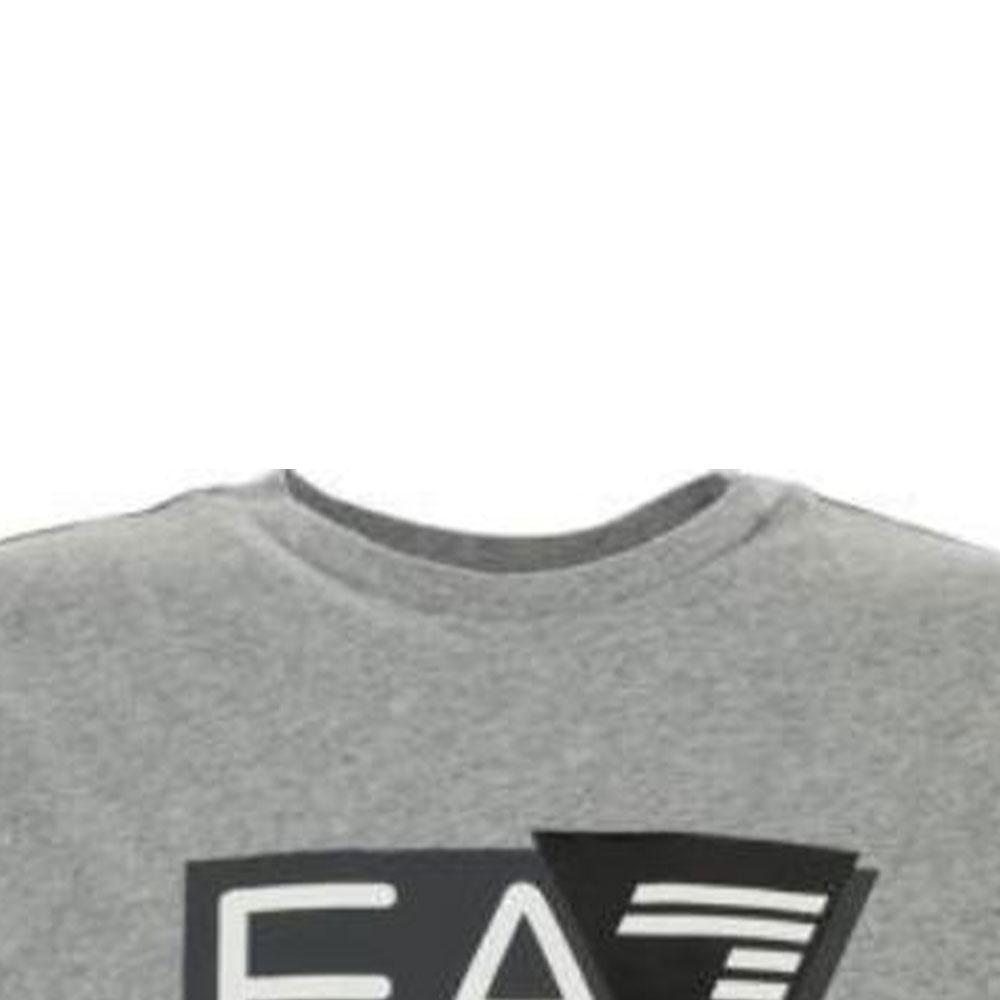Emporio Armani Мужская футболка EA7 с принтом логотипа и букв, с круглым вырезом, прямой крой, короткий рукав, серый 3DPT81-PJM9Z-3905