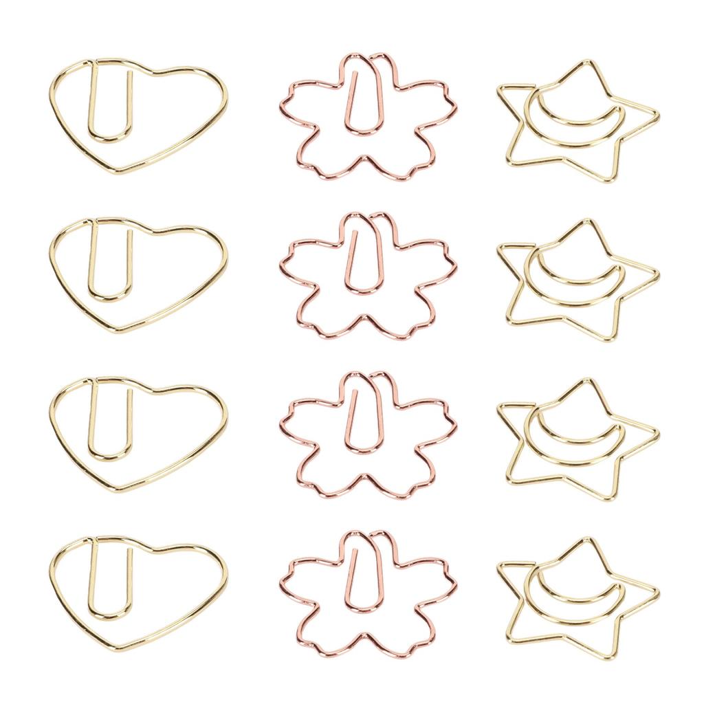 30 шт. скрепок в форме сердца и звезды, закладка, зажим для офиса, школы, студенческих файлов, классификация