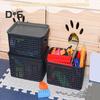 6Pcs Plastic Storage Baskets with Lid Handle Design Large Capacity Stackable Storage Container Organizer Bins