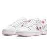 Nike Детские кроссовки Court Borough Low 2 SE GS Floral Swoosh Белый Светло-Арктически-Розовый Многоцветный CK5426-100