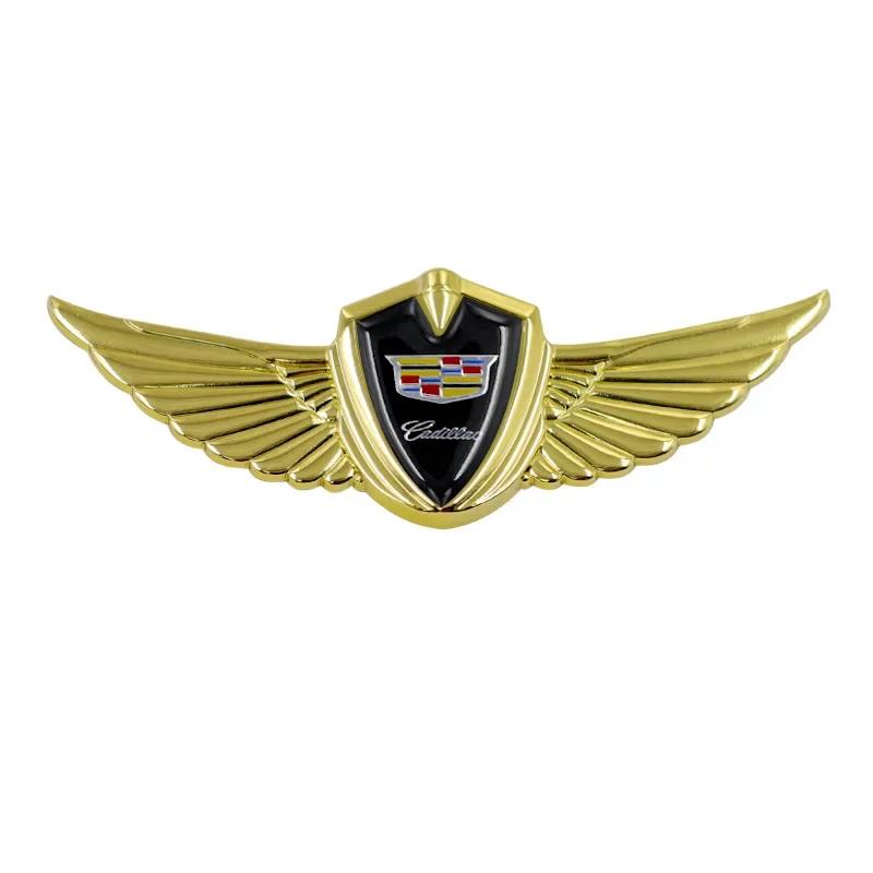 cwdjvz1 Metal Wings Emblem Badge for Cadillac CTS ATS SRX XTS XT5 Escalade STS CT5 CT6 BLS Front Hood Body Side Sticker Auto Accessories