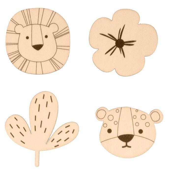 12 Mini Silhouettes Safari