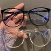 1 шт./2 шт. Классические очки в полной оправе, овальный дизайн, прозрачные линзы, легкий и модный аксессуар