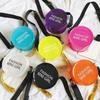 PVC Transparent Shoulder Bag Mini Round Toilet Bag Simple Vacation Beach Bag  Girls