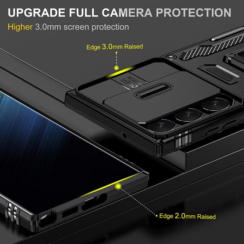 Чехол-слайдер для камеры для Samsung Galaxy S23 S24 S22 S21 S20 Ultra Plus A53 A54 A33 A14 A34 A23 5G Note 20 Бамперы Бронированный чехол